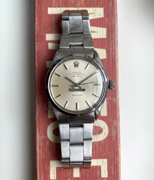 Fabulous Replica Rolex Air King Precision 5500 Caliber 1520 Automatic Movement 34mm Steel Case Mens/unisex Watch - Image 2