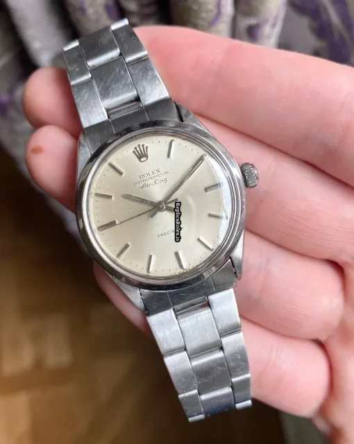 Fabulous Replica Rolex Air King Precision 5500 Caliber 1520 Automatic Movement 34mm Steel Case Mens/unisex Watch - Image 5