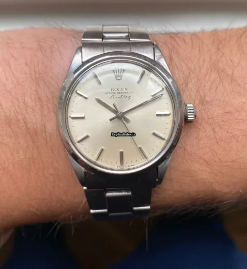 Fabulous Replica Rolex Air King Precision 5500 Caliber 1520 Automatic Movement 34mm Steel Case Mens/unisex Watch - Image 8