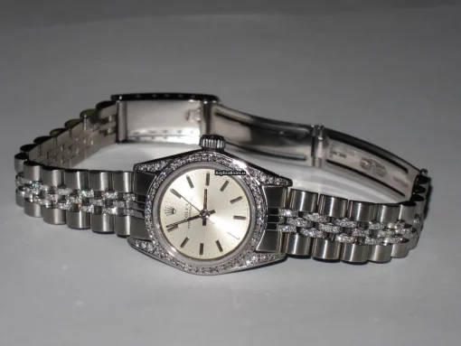 Lovely Knockoff Rolex Datejust Self Winding Automatic 26mm Steel Case Womens Watch - Image 3