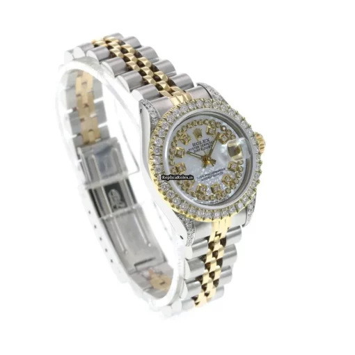 Excellent Fakes Rolex Lady-datejust 69173 Caliber 2135 Automatic Movement 26mm Gold/steel Case Womens Watch - Image 12