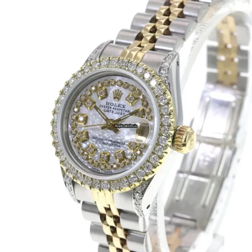 Excellent Fakes Rolex Lady-datejust 69173 Caliber 2135 Automatic Movement 26mm Gold/steel Case Womens Watch - Image 2