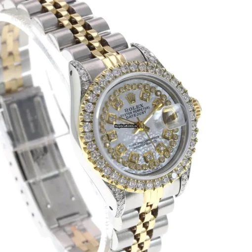 Excellent Fakes Rolex Lady-datejust 69173 Caliber 2135 Automatic Movement 26mm Gold/steel Case Womens Watch - Image 4
