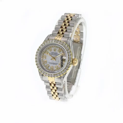 Excellent Fakes Rolex Lady-datejust 69173 Caliber 2135 Automatic Movement 26mm Gold/steel Case Womens Watch - Image 7