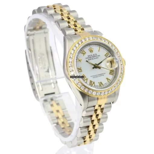 Popular Replica Rolex Lady-datejust 69173 Caliber 2135 Automatic Movement 26mm Gold/steel Case Womens Watch - Image 9