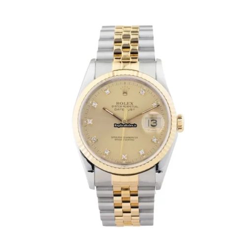 Stylish Fake Rolex Datejust 16233 Caliber 3135 Automatic Movement 36mm Gold/steel Case Mens/unisex Watch