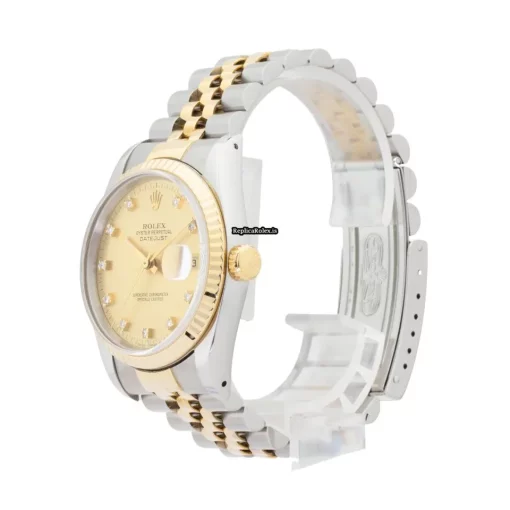 Stylish Fake Rolex Datejust 16233 Caliber 3135 Automatic Movement 36mm Gold/steel Case Mens/unisex Watch - Image 2