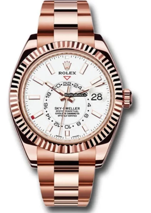 Wonderful Replicas Rolex Sky-dweller 326935 Automatic Movement 42mm Rose Gold Case Mens/unisex Watch