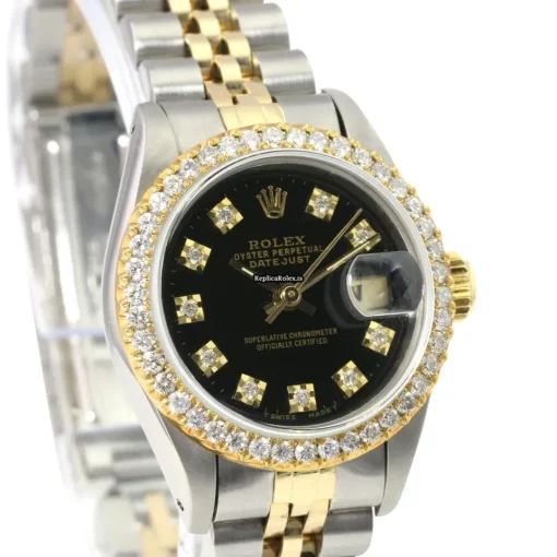 Fantastic Replicas Rolex Lady-datejust 69173 Caliber 2135 Automatic Movement 26mm Gold/steel Case Womens Watch - Image 3