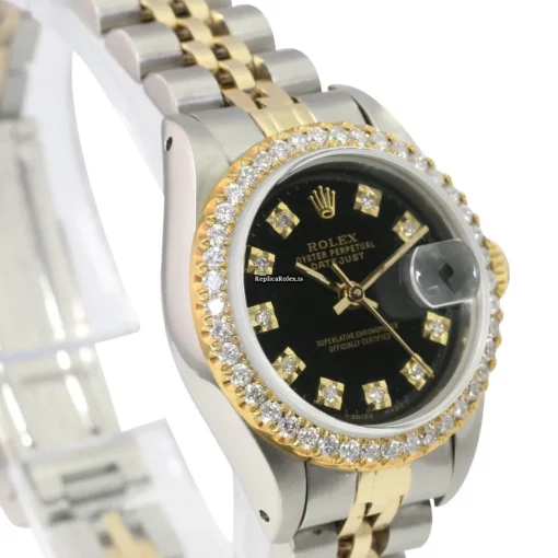 Fantastic Replicas Rolex Lady-datejust 69173 Caliber 2135 Automatic Movement 26mm Gold/steel Case Womens Watch - Image 4