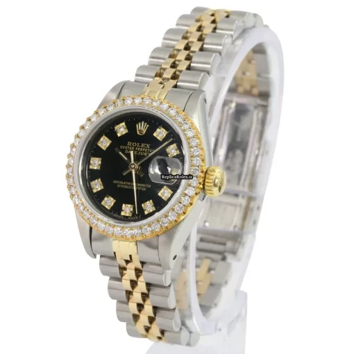 Fantastic Replicas Rolex Lady-datejust 69173 Caliber 2135 Automatic Movement 26mm Gold/steel Case Womens Watch - Image 5
