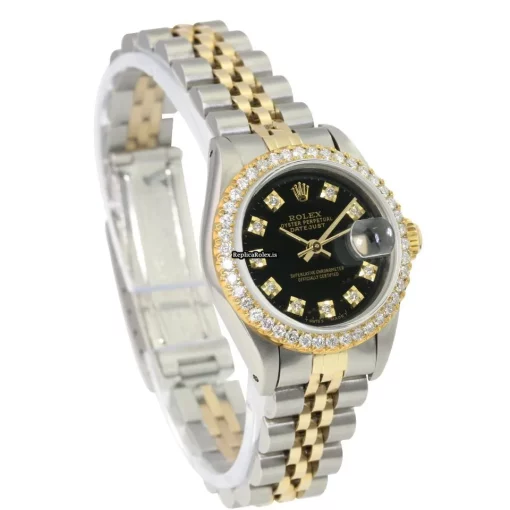 Fantastic Replicas Rolex Lady-datejust 69173 Caliber 2135 Automatic Movement 26mm Gold/steel Case Womens Watch - Image 7
