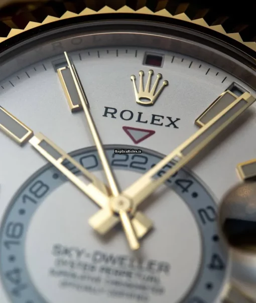 Awesome Replica Rolex Sky-dweller 326138 Caliber 9001 Automatic Movement 42mm Yellow Gold Case Mens/unisex Watch - Image 2