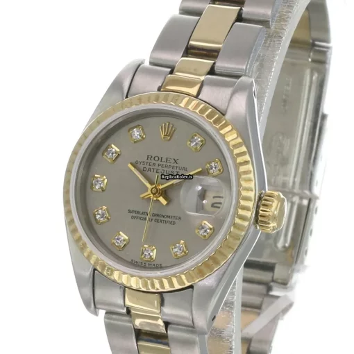Wholesale Fake Rolex Lady-datejust 69173 Caliber 2135 Automatic Movement 26mm Gold/steel Case Womens Watch