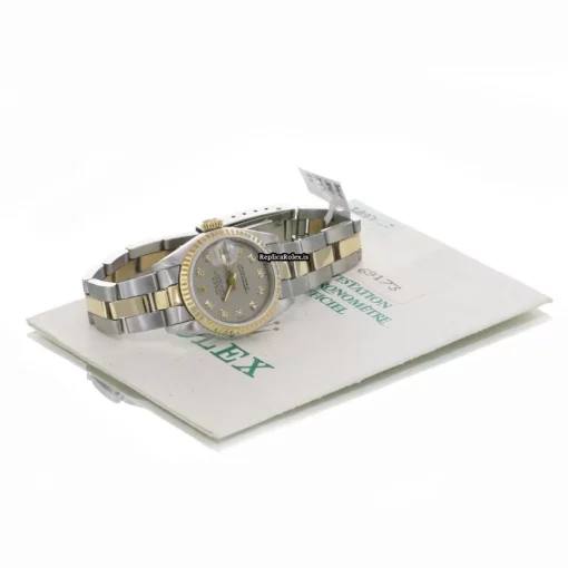 Wholesale Fake Rolex Lady-datejust 69173 Caliber 2135 Automatic Movement 26mm Gold/steel Case Womens Watch - Image 2