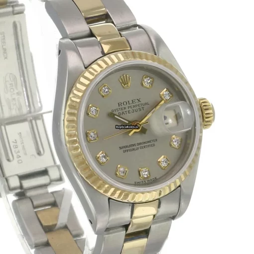 Wholesale Fake Rolex Lady-datejust 69173 Caliber 2135 Automatic Movement 26mm Gold/steel Case Womens Watch - Image 3