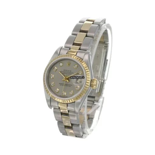 Wholesale Fake Rolex Lady-datejust 69173 Caliber 2135 Automatic Movement 26mm Gold/steel Case Womens Watch - Image 5