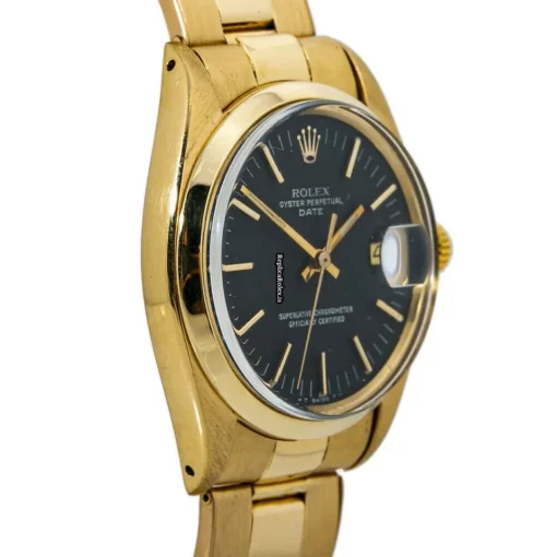 Marvellous Fake Rolex Oyster Perpetual Date 1500 Automatic Movement 34mm Yellow Gold Case Mens/unisex Watch - Image 5