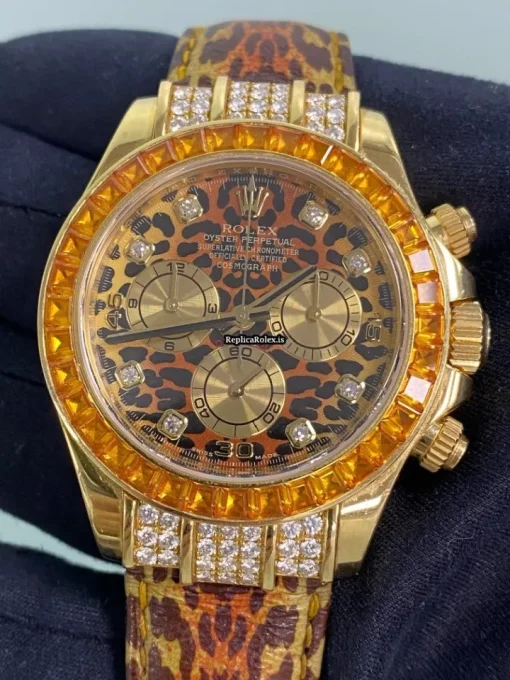 Good Replica Rolex Daytona 116598 Caliber 4130 Automatic Movement 40mm Yellow Gold Case Mens/unisex Watch - Image 3