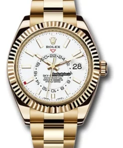 Superior Replica Rolex Sky-dweller 326938 Caliber 9001 Automatic Movement 42mm Yellow Gold Case Mens/unisex Watch