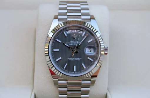 Stylish Fakes Rolex Day-date 40 228239 Caliber 3255 Automatic Movement 40mm White Gold Case Mens/unisex Watch - Image 2