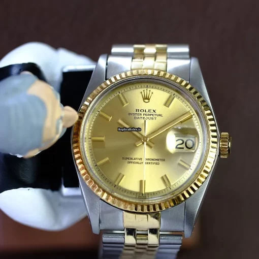 Popular Replica Rolex Datejust 1601 Caliber 1570 Automatic Movement 36mm Gold/steel Case Mens/unisex Watch - Image 3