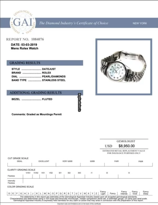 Nice Fake Rolex Datejust Self Winding Automatic 36mm Steel Case Mens/unisex Watch - Image 2