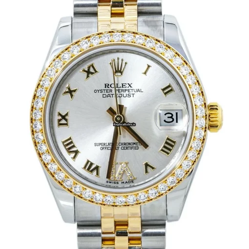Stylish Knockoff Rolex Lady-datejust 178383 Automatic Movement 31mm Steel Case Womens Watch - Image 4