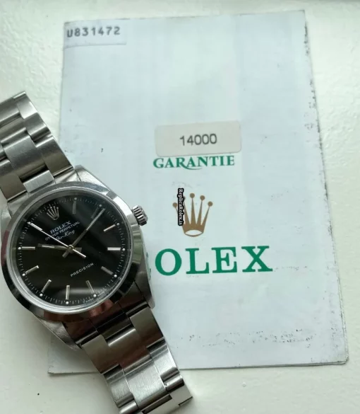 Lovely Fake Rolex Air King Precision 14000 Caliber 3000 Automatic Movement 34mm Steel Case Mens/unisex Watch - Image 10