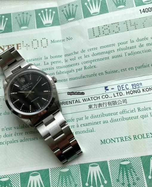 Lovely Fake Rolex Air King Precision 14000 Caliber 3000 Automatic Movement 34mm Steel Case Mens/unisex Watch - Image 11