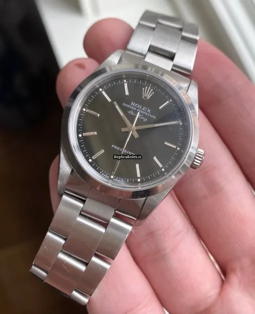 Lovely Fake Rolex Air King Precision 14000 Caliber 3000 Automatic Movement 34mm Steel Case Mens/unisex Watch - Image 4