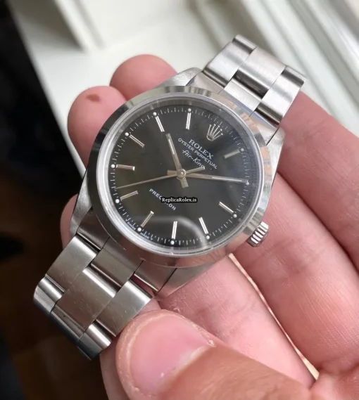 Lovely Fake Rolex Air King Precision 14000 Caliber 3000 Automatic Movement 34mm Steel Case Mens/unisex Watch - Image 5