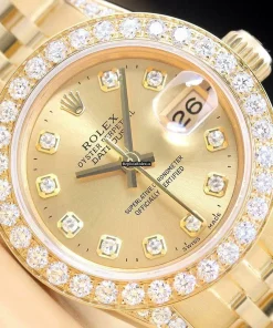 Exquisite Replica Rolex Lady-datejust 6917 Caliber 2030 Automatic Movement 26mm Yellow Gold Case Womens Watch