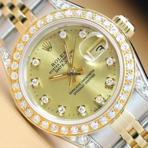 Defect Replica Rolex Lady-datejust 69173 Caliber 2135 Automatic Movement 26mm Steel Case Womens Watch