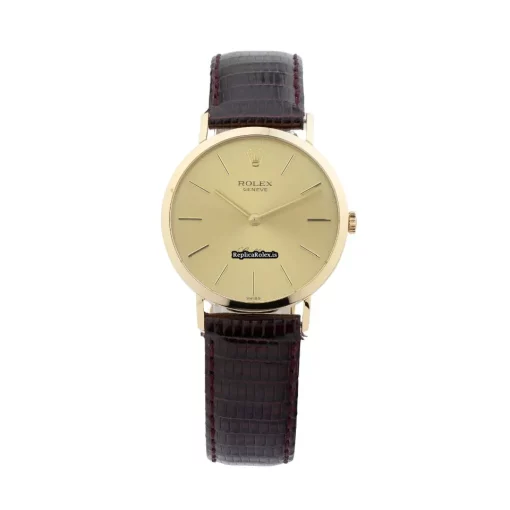 Excellent Replica Rolex Cellini 4112 Caliber 1601 Manual Winding Movement 32mm Yellow Gold Case Mens/unisex Watch