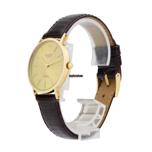 Excellent Replica Rolex Cellini 4112 Caliber 1601 Manual Winding Movement 32mm Yellow Gold Case Mens/unisex Watch - Image 2