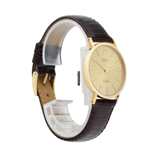 Excellent Replica Rolex Cellini 4112 Caliber 1601 Manual Winding Movement 32mm Yellow Gold Case Mens/unisex Watch - Image 6