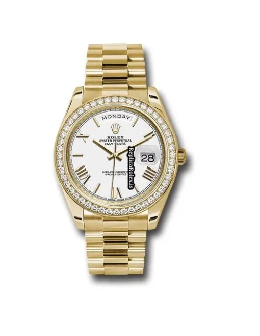Fantastic Replica Rolex Day-date 40 228348rbr Caliber 3255 Automatic Movement 40mm Yellow Gold Case Mens/unisex Watch