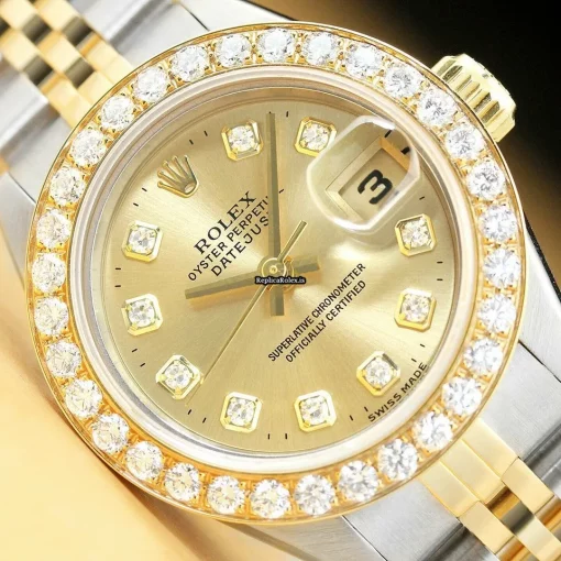 Excellent Replica Rolex Lady-datejust 69173 Caliber 2135 Automatic Movement 26mm Steel Case Womens Watch