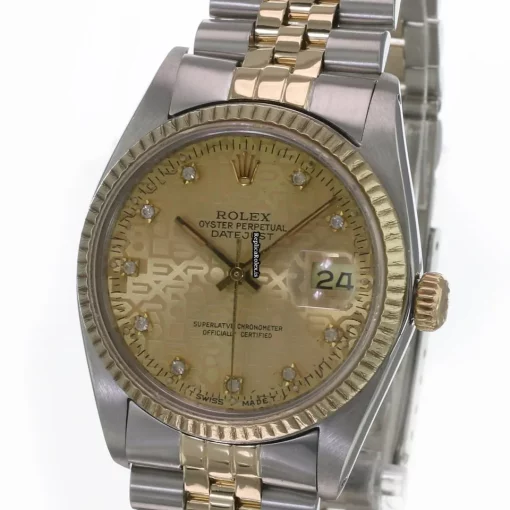 Aaa Replica Rolex Datejust 16013 Caliber 3035 Automatic Movement 36mm Gold/steel Case Mens/unisex Watch