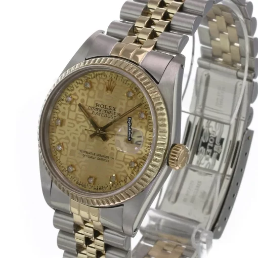 Aaa Replica Rolex Datejust 16013 Caliber 3035 Automatic Movement 36mm Gold/steel Case Mens/unisex Watch - Image 2