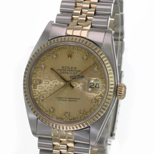 Aaa Replica Rolex Datejust 16013 Caliber 3035 Automatic Movement 36mm Gold/steel Case Mens/unisex Watch - Image 3