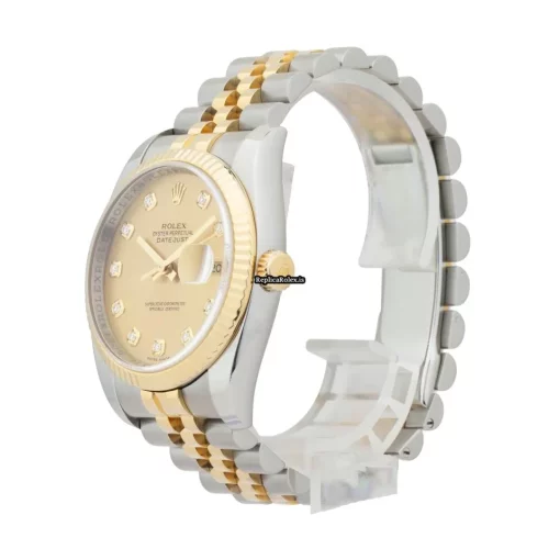 Incredible Knockoff Rolex Datejust 116233 Caliber 3135 Automatic Movement 36mm Gold/steel Case Mens/unisex Watch - Image 2