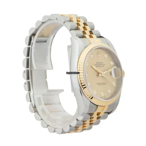 Incredible Knockoff Rolex Datejust 116233 Caliber 3135 Automatic Movement 36mm Gold/steel Case Mens/unisex Watch - Image 6