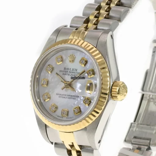 Nice Copies Rolex Lady-datejust 69173 Caliber 2135 Automatic Movement 26mm Gold/steel Case Womens Watch - Image 3