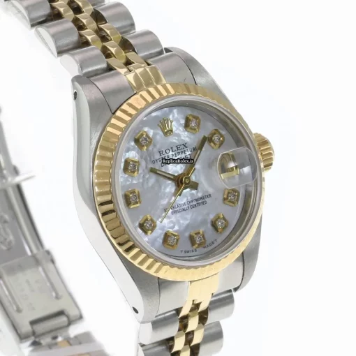 Nice Copies Rolex Lady-datejust 69173 Caliber 2135 Automatic Movement 26mm Gold/steel Case Womens Watch - Image 4