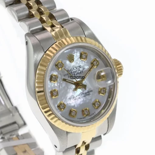 Nice Copies Rolex Lady-datejust 69173 Caliber 2135 Automatic Movement 26mm Gold/steel Case Womens Watch - Image 6