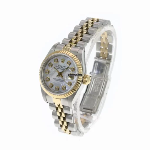 Nice Copies Rolex Lady-datejust 69173 Caliber 2135 Automatic Movement 26mm Gold/steel Case Womens Watch - Image 7