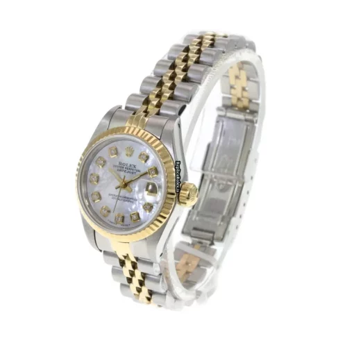 Nice Copies Rolex Lady-datejust 69173 Caliber 2135 Automatic Movement 26mm Gold/steel Case Womens Watch - Image 8