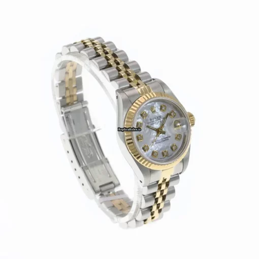 Nice Copies Rolex Lady-datejust 69173 Caliber 2135 Automatic Movement 26mm Gold/steel Case Womens Watch - Image 9